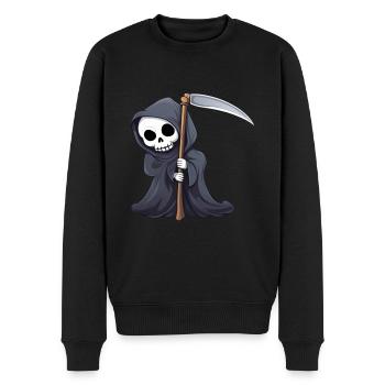La Faucheuse - Pull Premium bio Homme - noir - Devant - Nico (187cm)