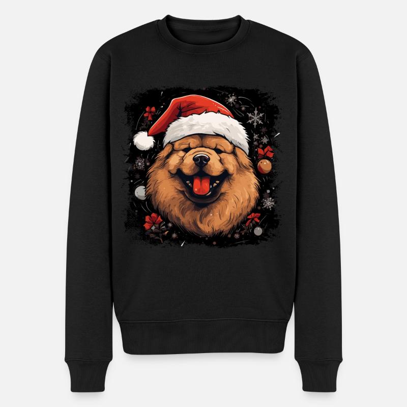 Père Noël Chow Chow - Pull Premium bio Homme - noir