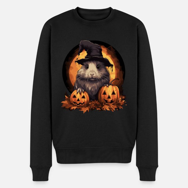 Cochon d’Inde d’Halloween - Pull Premium bio Homme - noir