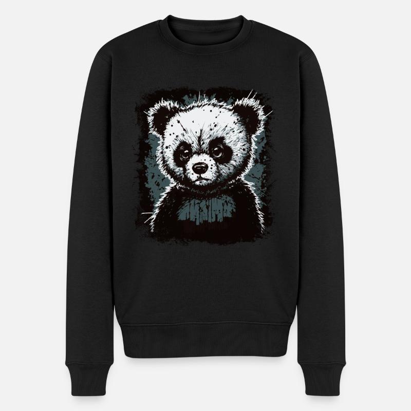 Panda triste - Pull Premium bio Homme - noir