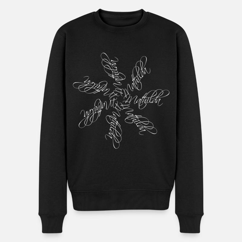 Mathilda Name Mandala - Men's Premium Organic Jumper - black