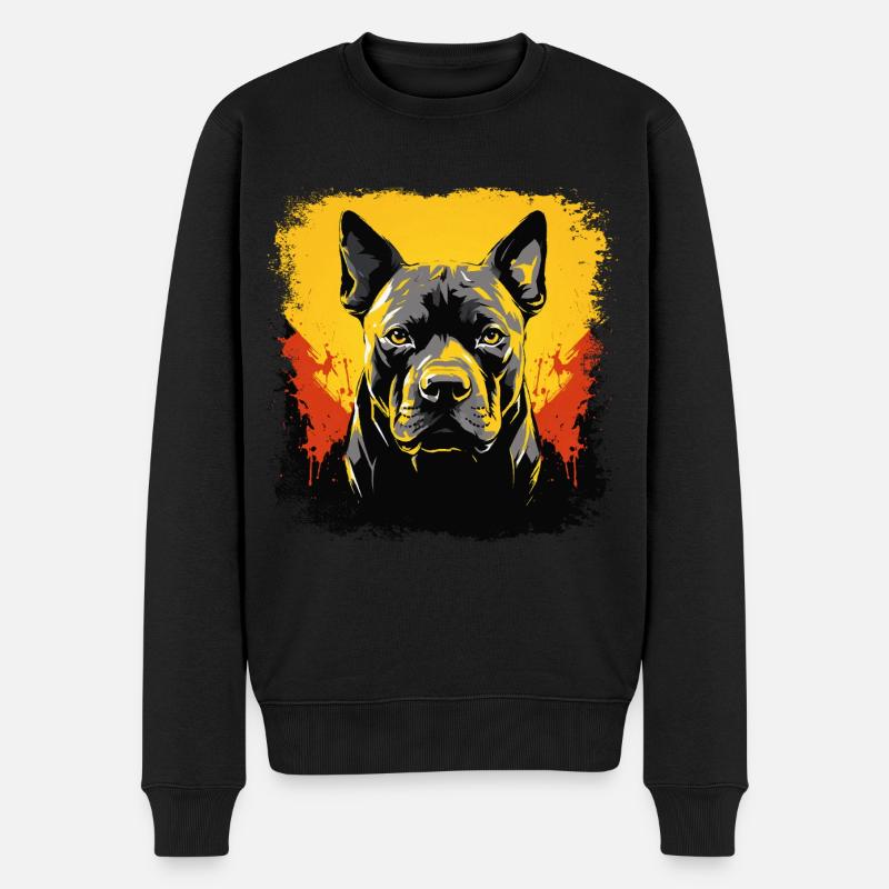 American Staffordshire Terrier - Männer Premium Bio Pullover - Schwarz