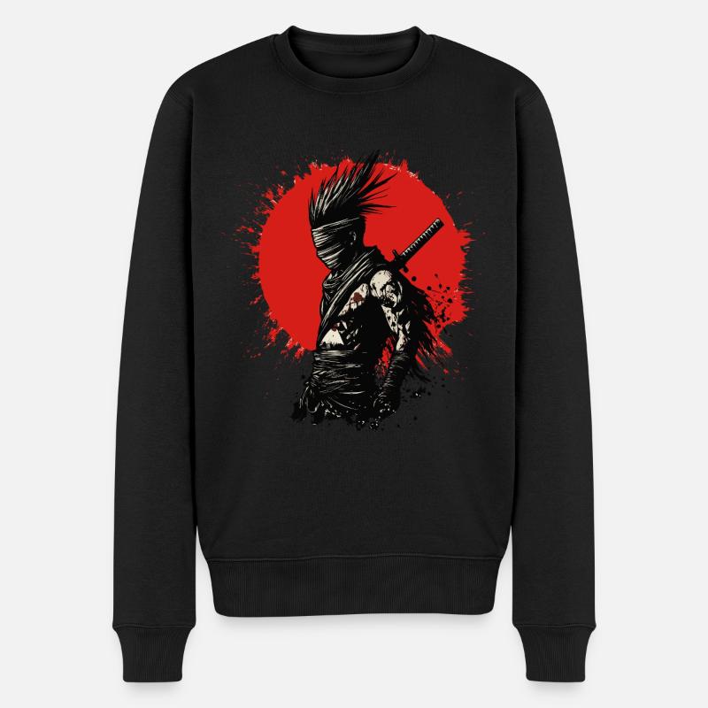 Fantasy ninja Punk - Pull Premium bio Homme - noir