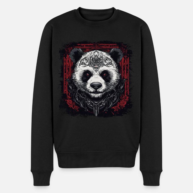 Cool Panda - Pull Premium bio Homme - noir