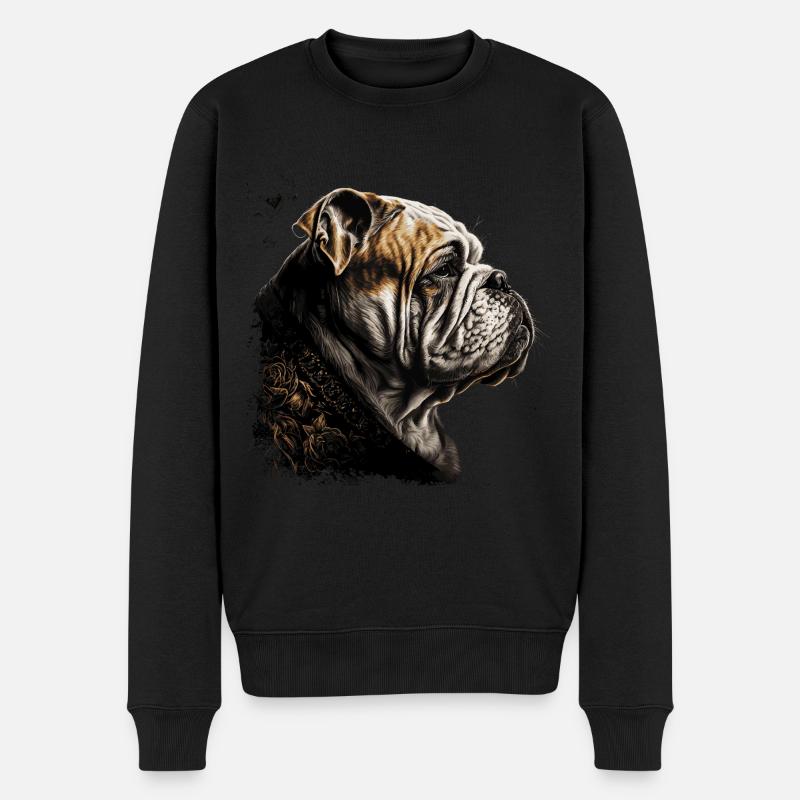 Art du bouledogue anglais - Pull Premium bio Homme - noir