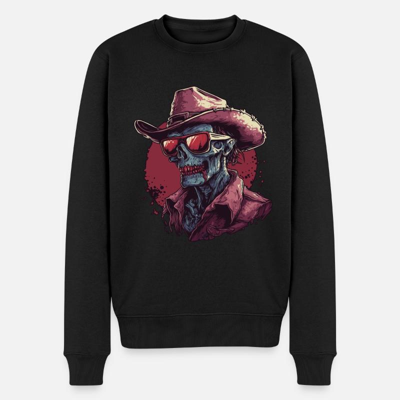 Cow-boy effrayant - Pull Premium bio Homme - noir