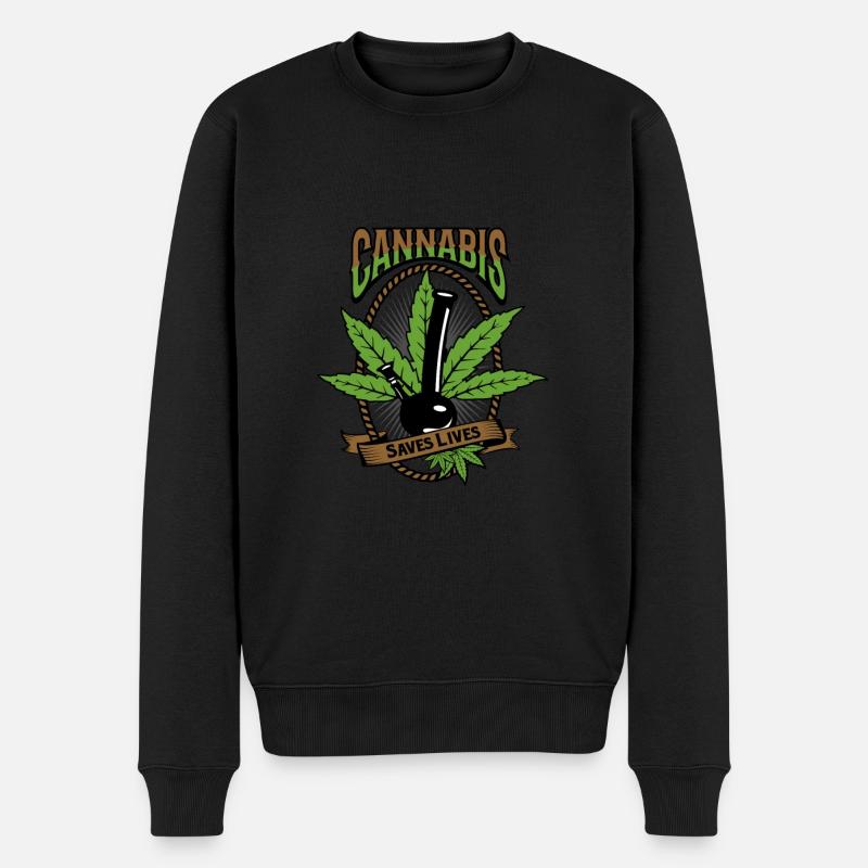 Cannabis Medical Herb IV - Männer Premium Bio Pullover - Schwarz