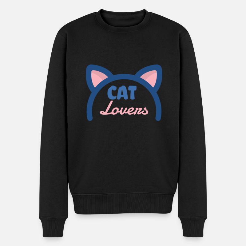 Amoureux des chats - Pull Premium bio Homme - noir