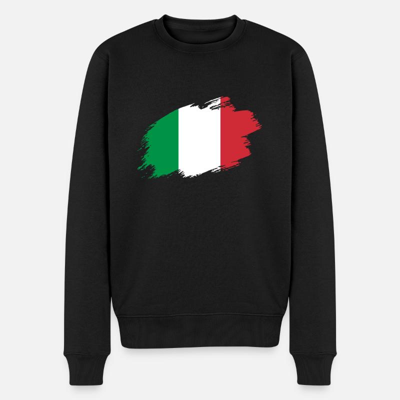 Drapeau italien drapeau italien - Pull Premium bio Homme - noir