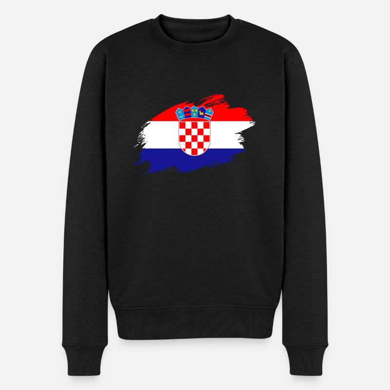 Croatie drapeau croate drapeau - Pull Premium bio Homme - noir
