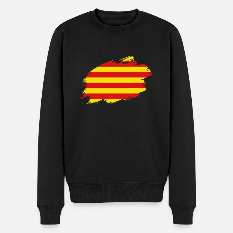 Drapeau de la Catalogne drapeau catalan - Pull Premium bio Homme - noir