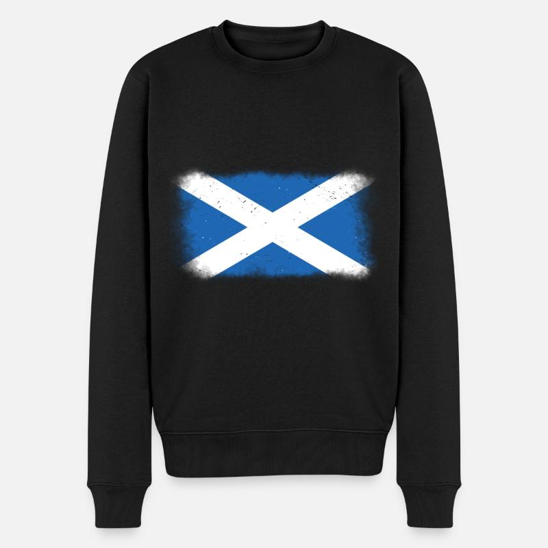 Schottland Schotten Schottische Flagge Schottisch - Männer Premium Bio Pullover - Schwarz