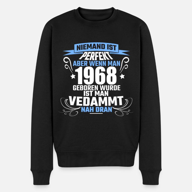 1968 - Männer Premium Bio Pullover - Schwarz