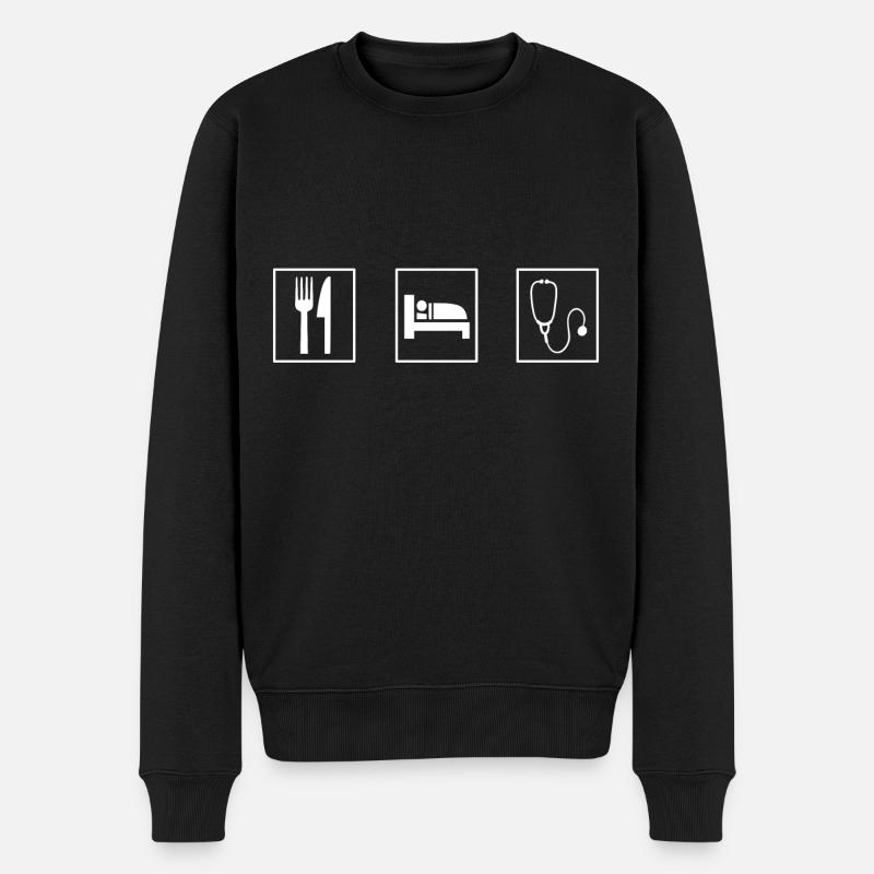 Doktor Doktortitel Arzt Wissenschaftler Doktoren - Männer Premium Bio Pullover - Schwarz