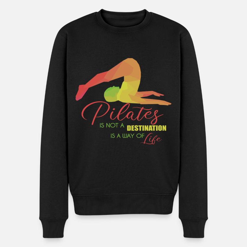 Pilates Geschenk - Männer Premium Bio Pullover - Schwarz