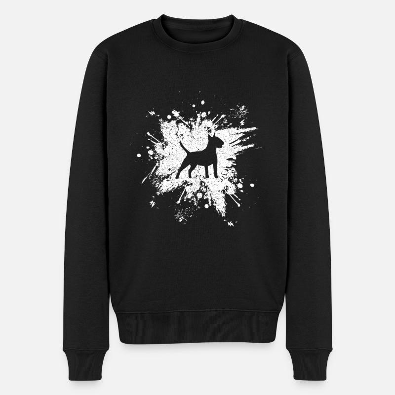 Bullterrier Hunde Hunderasse Haustiere Geschenk - Männer Premium Bio Pullover - Schwarz