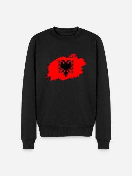 De Albanese Vlagvlag van Albanië - Mannen Premium Bio sweater - zwart