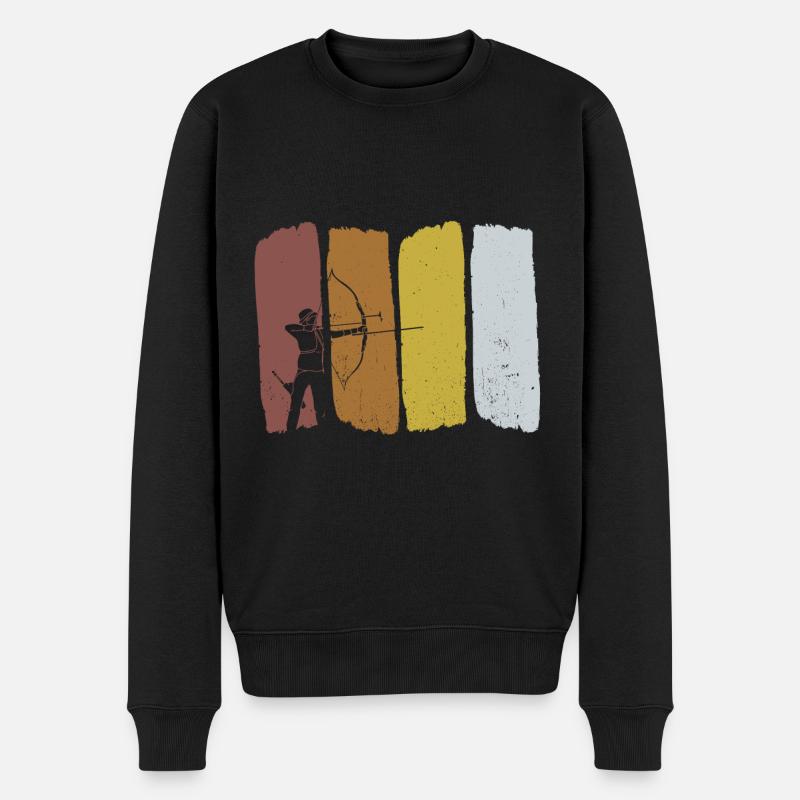 Bogenschießen Bogenschiessen Bogensport - Männer Premium Bio Pullover - Schwarz