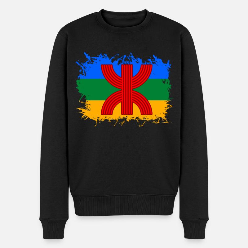 Drapeau Berbère Amazigh Nord-Africain - Pull Premium bio Homme - noir