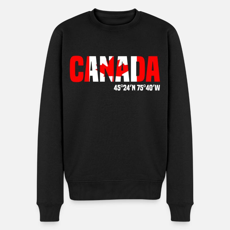 Kanada - Männer Premium Bio Pullover - Schwarz