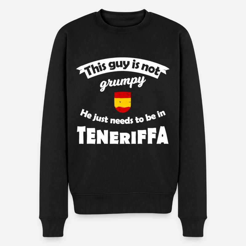 Teneriffa Fans - Männer Premium Bio Pullover - Schwarz