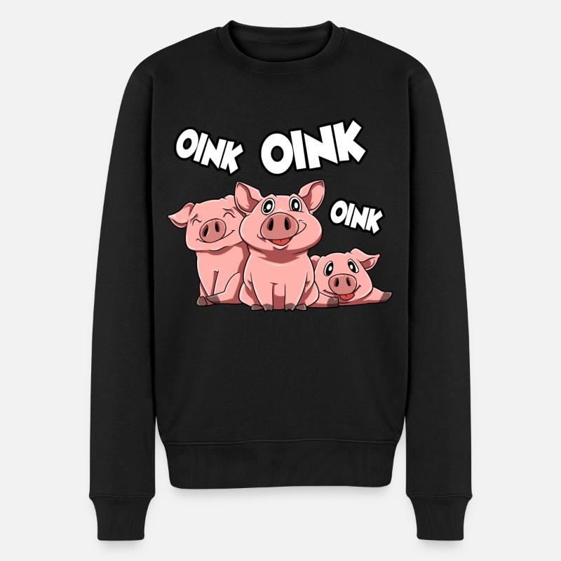 Cochon Cochon Oink - Pull Premium bio Homme - noir