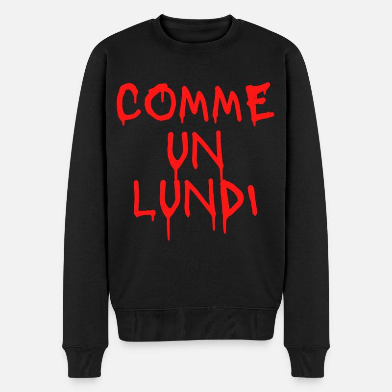 COMME UN LUNDI SANGLANT - Pull Premium bio Homme - noir