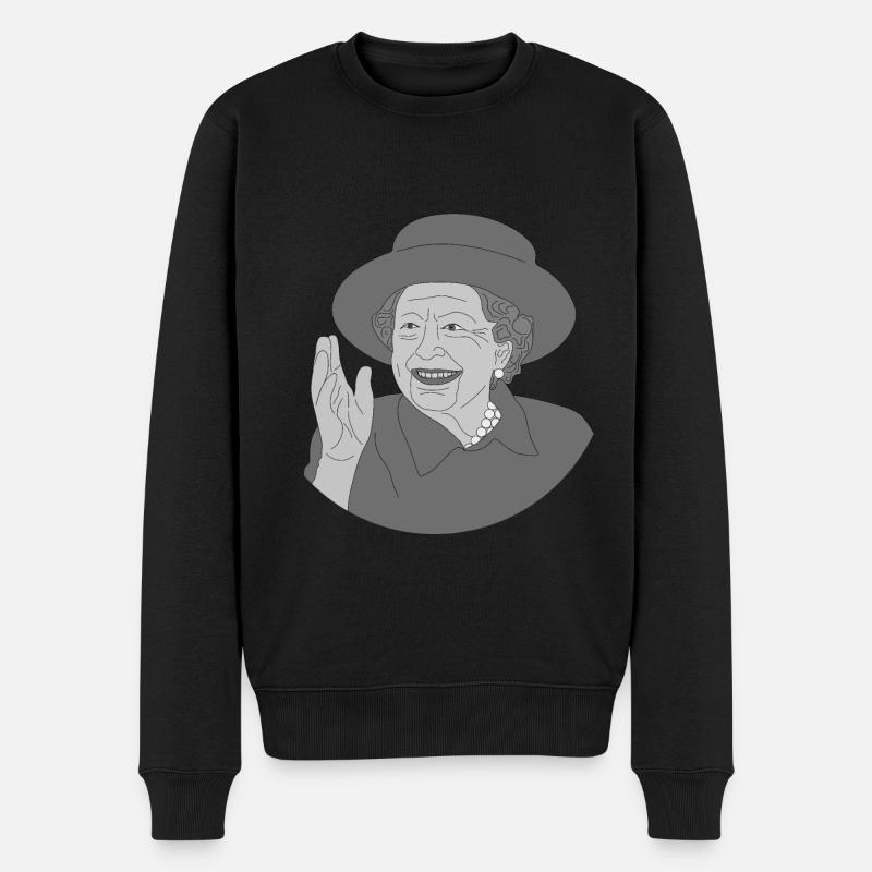 Elisabeth II: Élisabeth II - Pull Premium bio Homme - noir