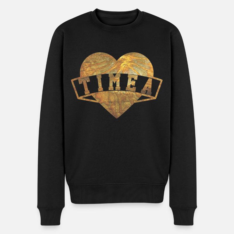 Timea Hearts Or - Pull Premium bio Homme - noir