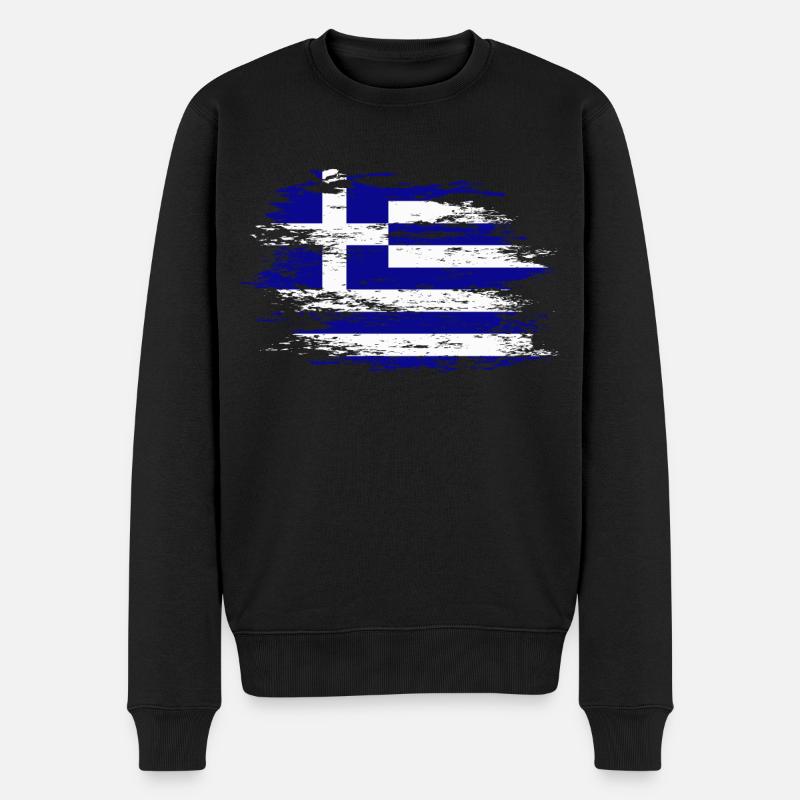 Drapeau de la Grèce utilisé - Pull Premium bio Homme - noir