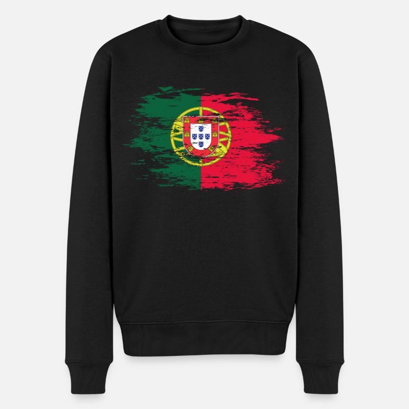Drapeau portugais utilisé - Pull Premium bio Homme - noir