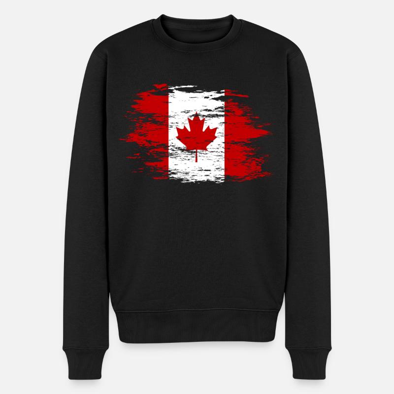 Drapeau du Canada utilisé - Pull Premium bio Homme - noir