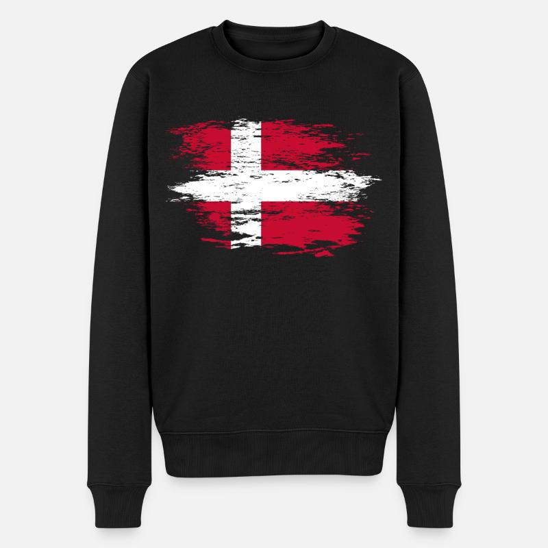 Drapeau du Danemark utilisé - Pull Premium bio Homme - noir