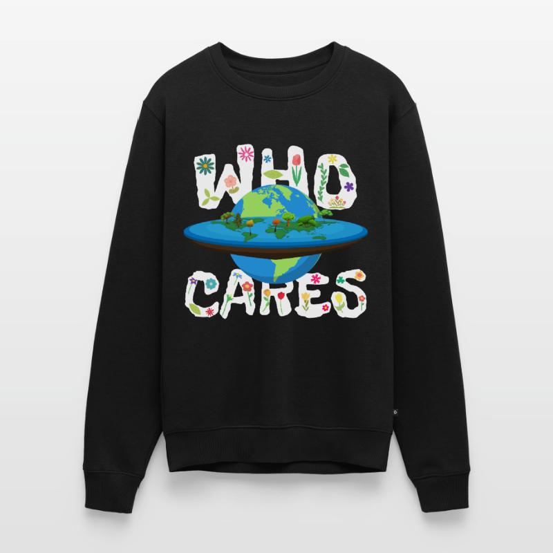 Planet Erde flach oder rund Männer Premium Bio Pullover