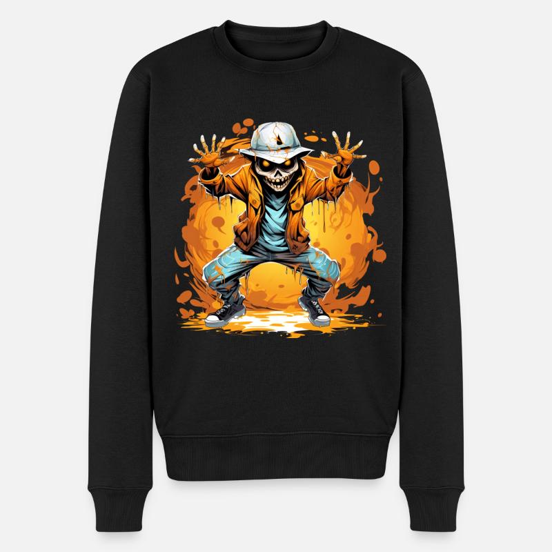 Skeleton Dabbing Hip Hop - Pull Premium bio Homme - noir
