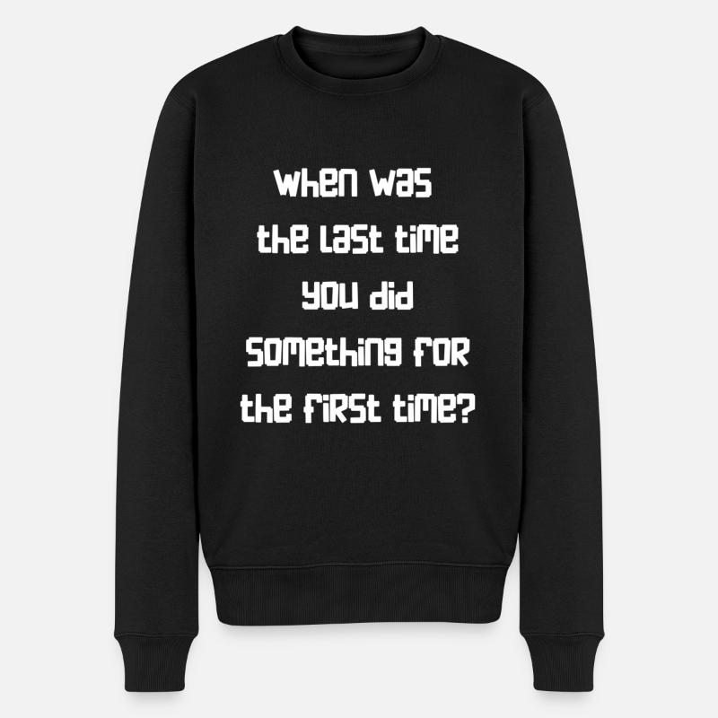 Letztes Mal - Männer Premium Bio Pullover - Schwarz