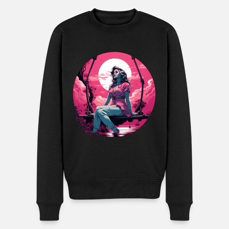 Pin-up Girl Swing Sunset - Pull Premium bio Homme - noir