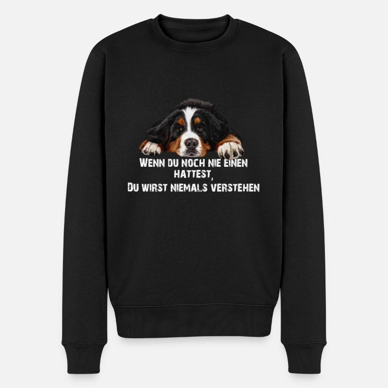 Berner sennenhund - Männer Premium Bio Pullover - Schwarz