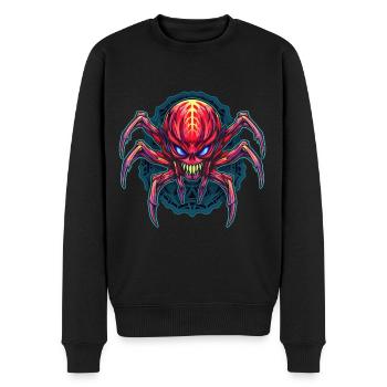 Colorful Abstract Spider Design Arachnids - Men's Premium Organic Jumper - black - Front - Nico (187cm)