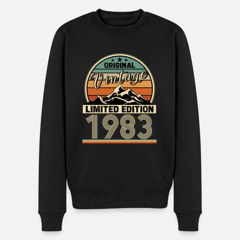 1983 - Männer Premium Bio Pullover - Schwarz