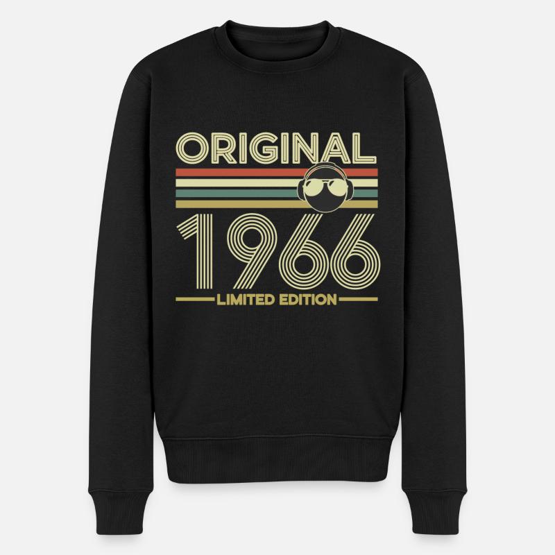 1966 - Männer Premium Bio Pullover - Schwarz