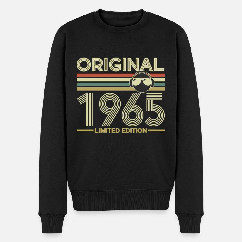 1965 - Männer Premium Bio Pullover - Schwarz