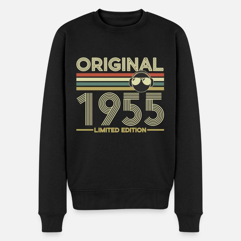 1955 - Männer Premium Bio Pullover - Schwarz