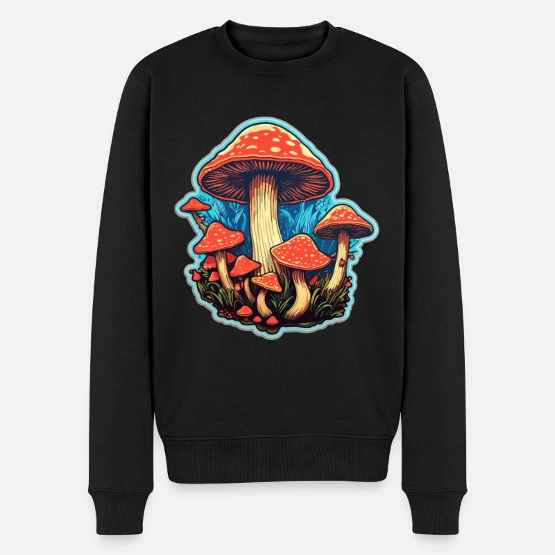 Toadstool Mushroom Mushroom Picker - Pull Premium bio Homme - noir