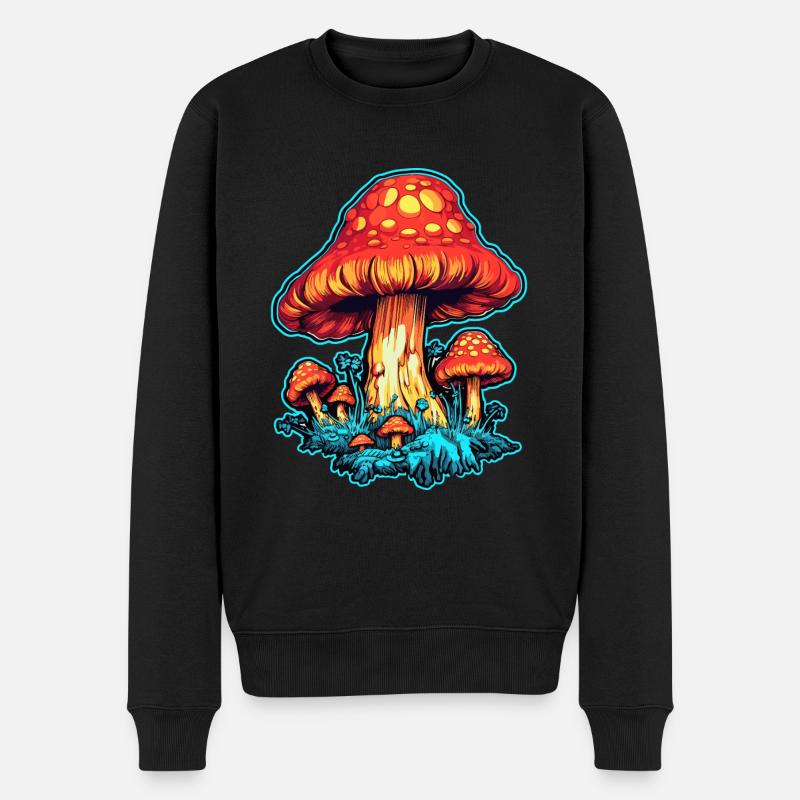 Toadstool Mushroom Mushroom Picker - Pull Premium bio Homme - noir