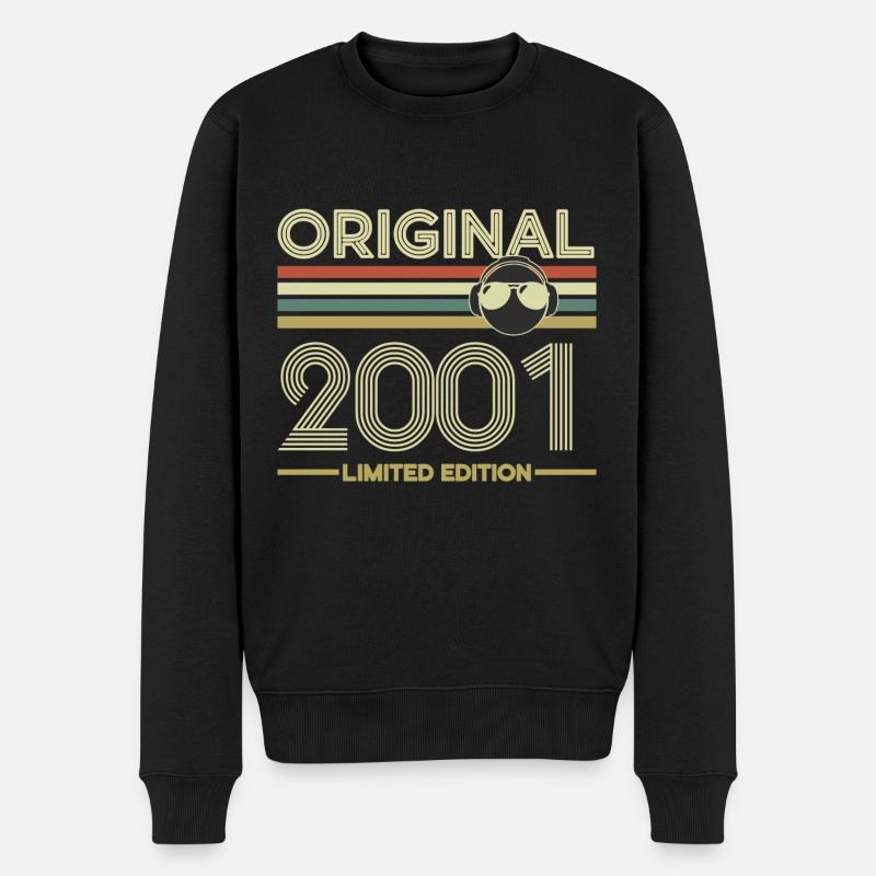 2001 - Männer Premium Bio Pullover - Schwarz