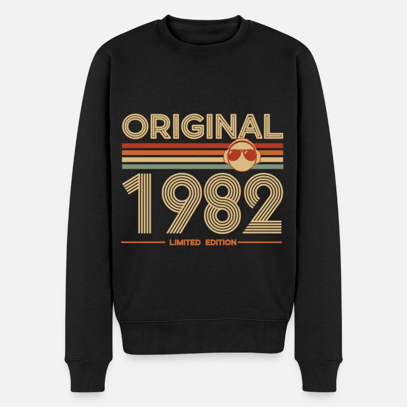 1982 - Men's Premium Organic Jumper - black