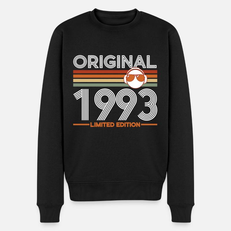 1993 - Männer Premium Bio Pullover - Schwarz