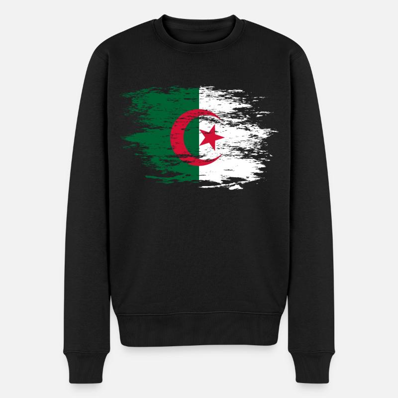Drapeau de l’Algérie utilisé - Pull Premium bio Homme - noir