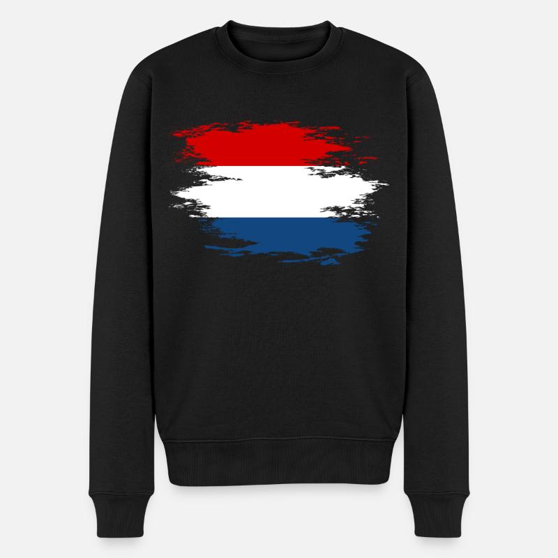 Drapeau hollandais utilisé design - Pull Premium bio Homme - noir